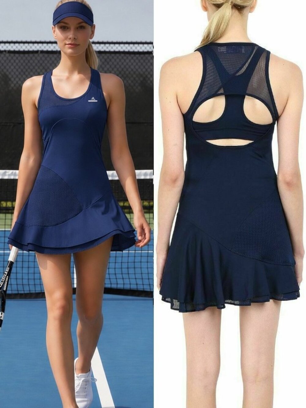 NWT Adidas Stella McCartney Blue Tennis Dress skirt M Medium